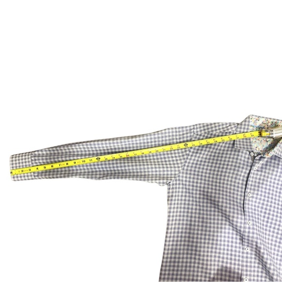 Unique Bugatchi Uomo Shirt. Mens M. Lg Sleeve. Button Up. Flip Cuff. Shaped Fit - Picture 7 of 10